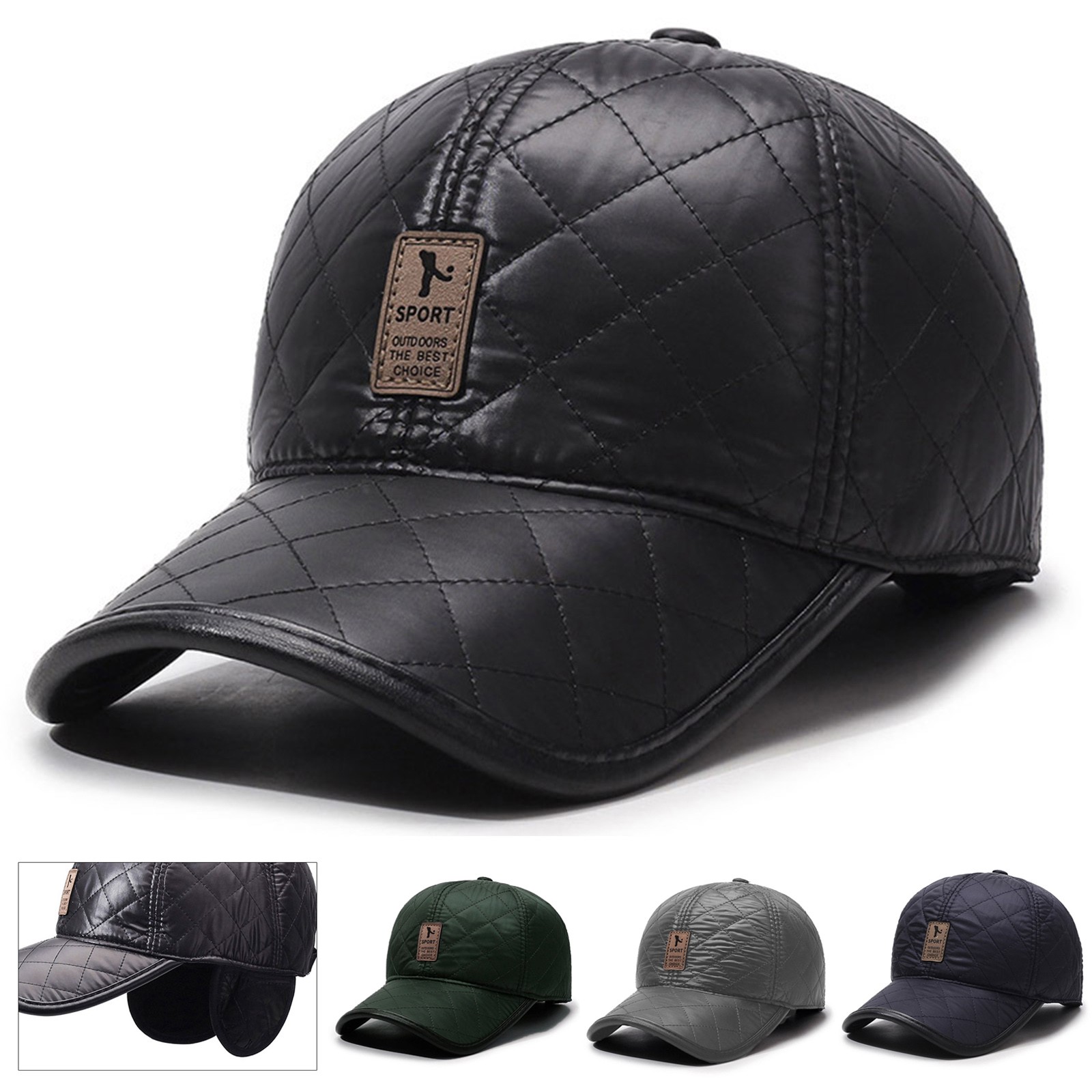 Winter Heren PU Baseball Cap W - Winter Trapper Hat recensie en prijs